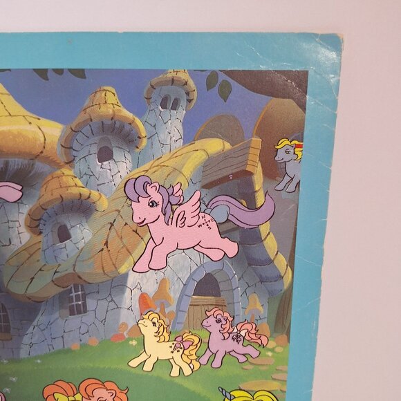 Vintage 1986 My Little Pony Pocket Blue Folder Rainbow & Ponies Hasbro Wesson - Picture 3 of 13